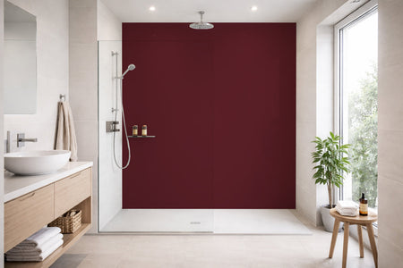 Toilettenrückwand Einfarbig RAL 3005 Weinrot