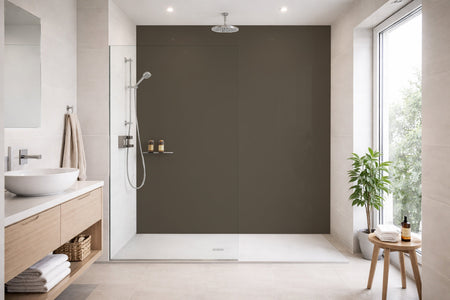 Toilettenrückwand Einfarbig RAL 7013 Braungrau
