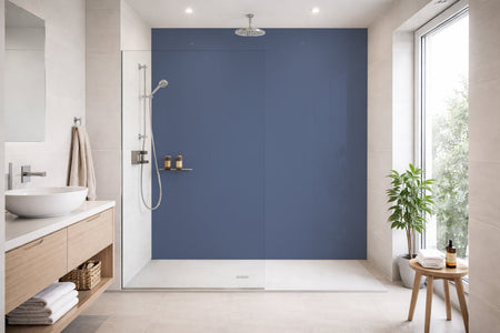 Toilettenrückwand Einfarbig RAL 5014 Taubenblau