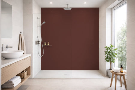 Toilettenrückwand Einfarbig RAL 8015 Kastanienbraun