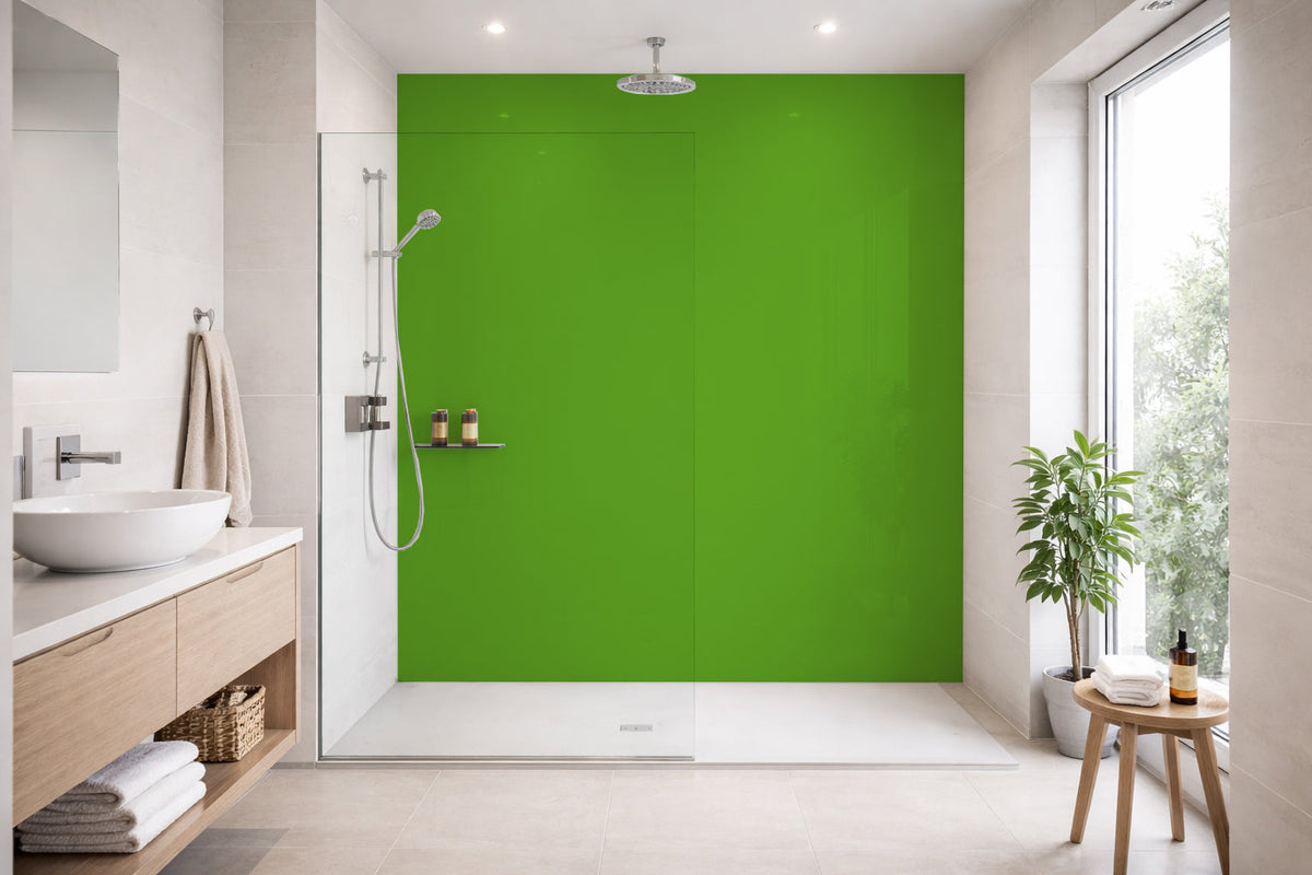 Toilettenrückwand Einfarbig RAL 6017 Maigrün