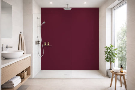 Toilettenrückwand Einfarbig RAL 4004 Bordeauxviolett