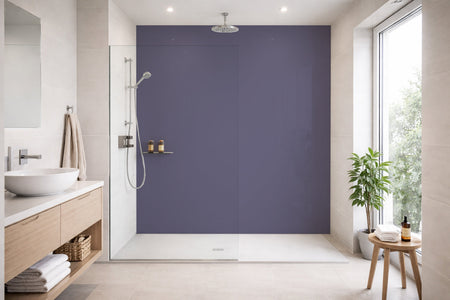 Toilettenrückwand Einfarbig RAL 4012 Perlbrombeer