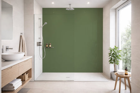 Toilettenrückwand Einfarbig RAL 6011 Resedagrün
