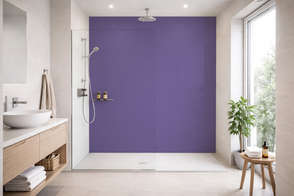 Toilettenrückwand Einfarbig RAL 4005 Blaulila