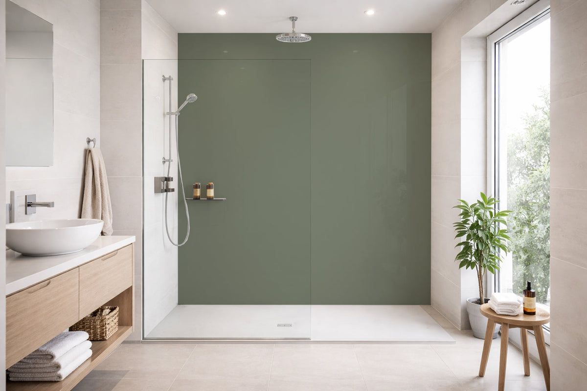 Toilettenrückwand Einfarbig RAL 7033 Zementgrau
