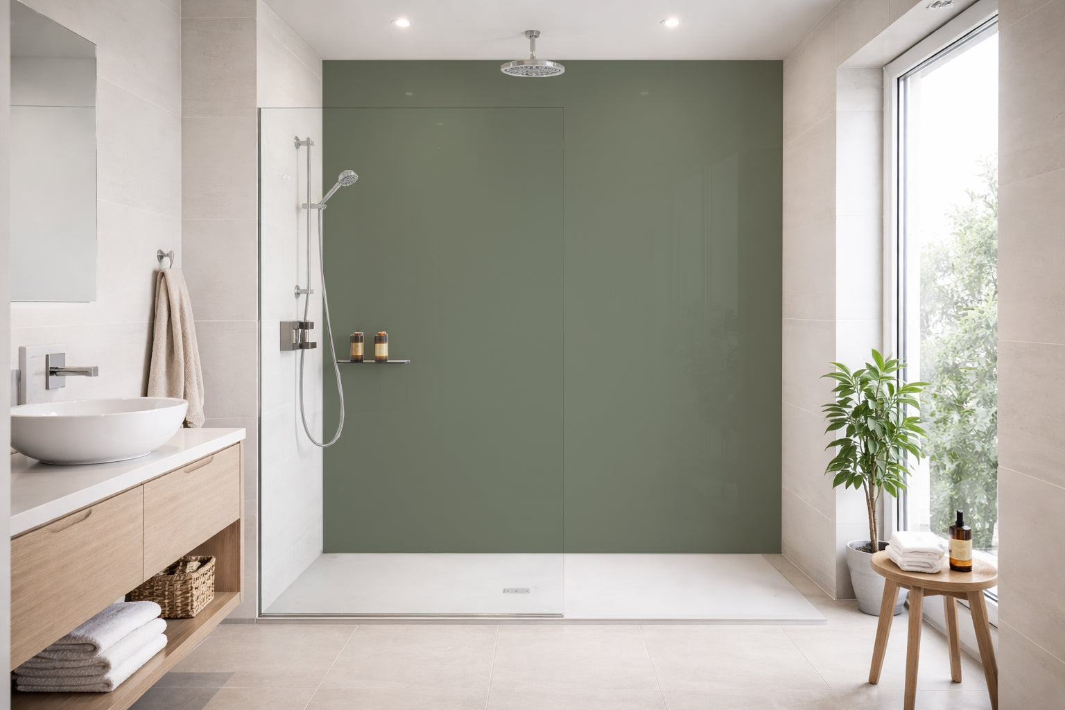 Toilettenrückwand Einfarbig RAL 7033 Zementgrau