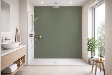 Toilettenrückwand Einfarbig RAL 7033 Zementgrau