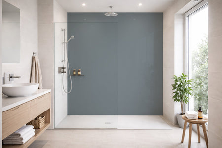 Toilettenrückwand Einfarbig RAL 7000 Fehgrau