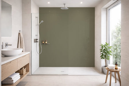 Toilettenrückwand Einfarbig RAL 7002 Olivgrau