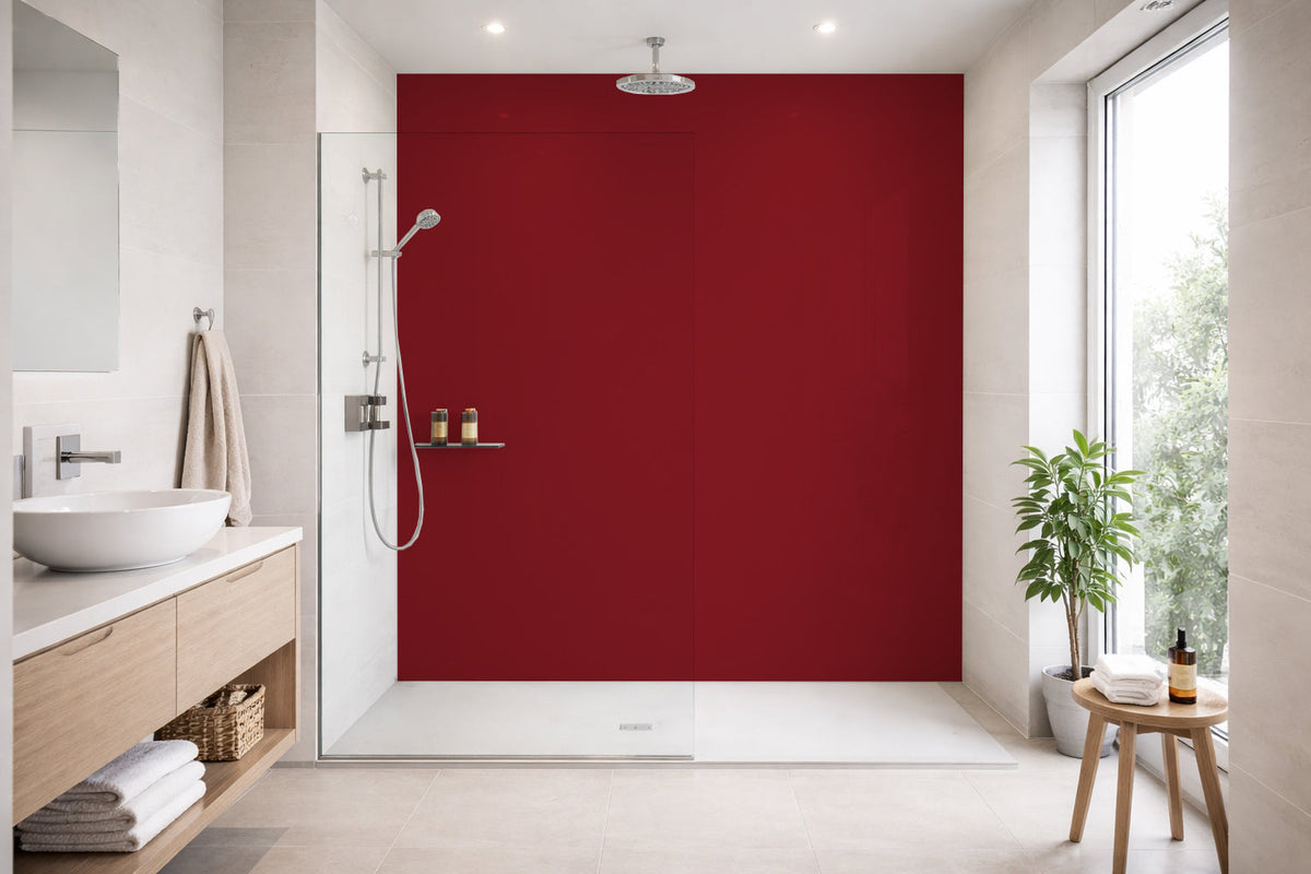 Toilettenrückwand Einfarbig RAL 3003 Rubinrot