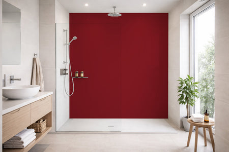 Toilettenrückwand Einfarbig RAL 3003 Rubinrot