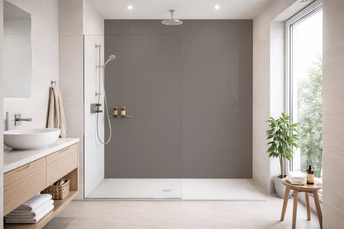 Toilettenrückwand Einfarbig RAL 7048 Perlmausgrau