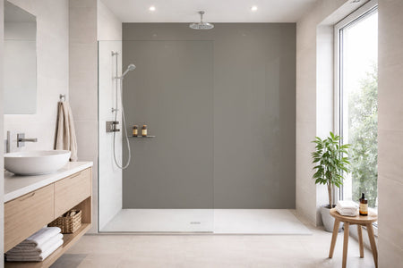 Toilettenrückwand Einfarbig RAL 7030 Steingrau