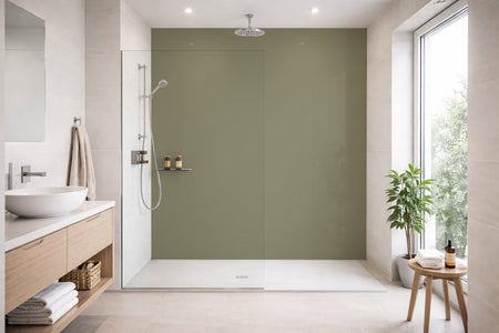 Toilettenrückwand Einfarbig RAL 7034 Gelbgrau