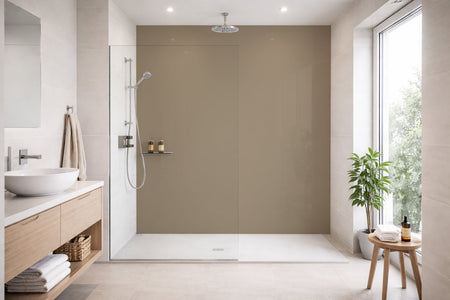 Toilettenrückwand Einfarbig RAL 1019 Graubeige