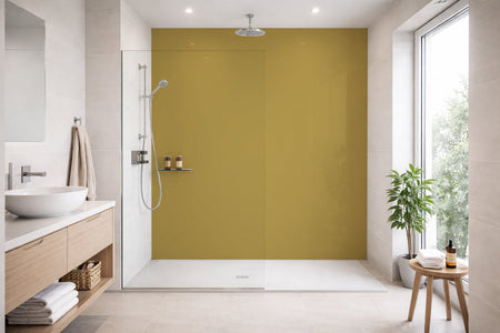 Toilettenrückwand Einfarbig RAL 1024 Ockergelb