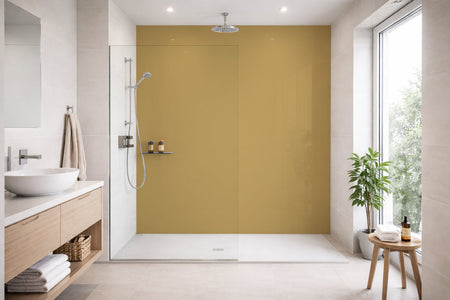 Toilettenrückwand Einfarbig RAL 1005 Honiggelb