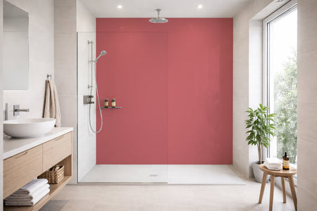 Toilettenrückwand Einfarbig RAL 3017 Rose