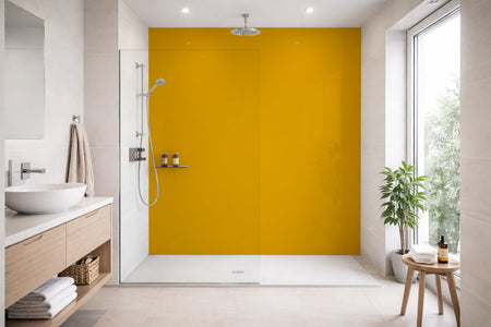 Toilettenrückwand Einfarbig RAL 1032 Ginstergelb