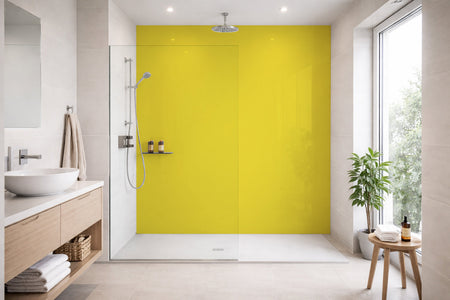 Toilettenrückwand Einfarbig RAL 1016 Schwefelgelb