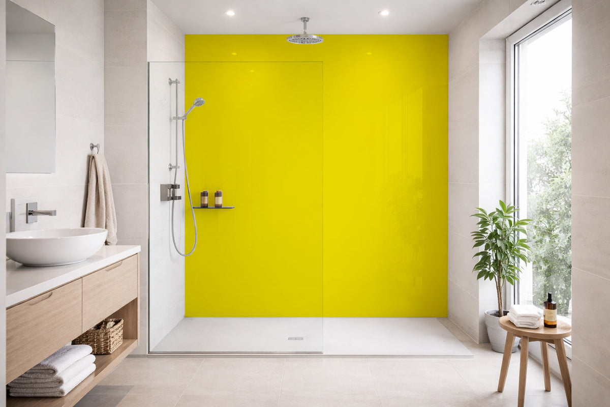 Toilettenrückwand Einfarbig RAL 1018 Zinkgelb