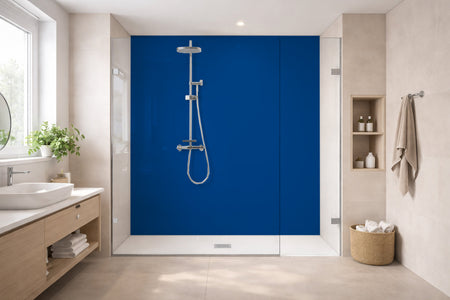 Toilettenrückwand Einfarbig RAL 5005 (Signalblau)