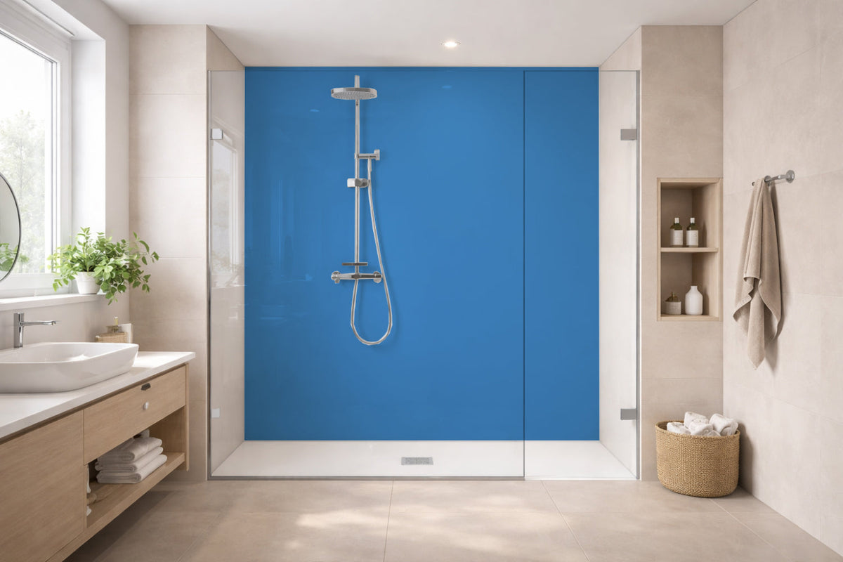 Toilettenrückwand Einfarbig RAL 5012 (Lichtblau)