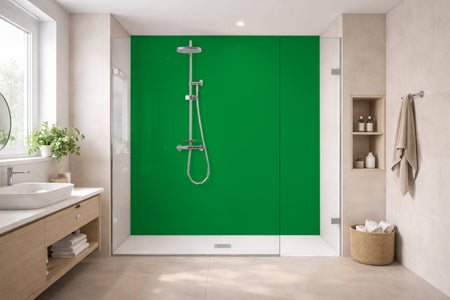 Toilettenrückwand Einfarbig RAL 6024 Verkehrsgrün