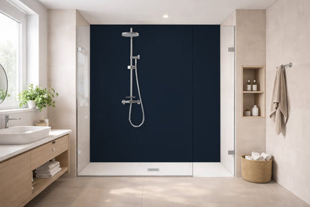 Toilettenrückwand Einfarbig RAL 5011 Stahlblau
