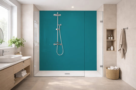 Toilettenrückwand Einfarbig RAL 5018 Türkisblau