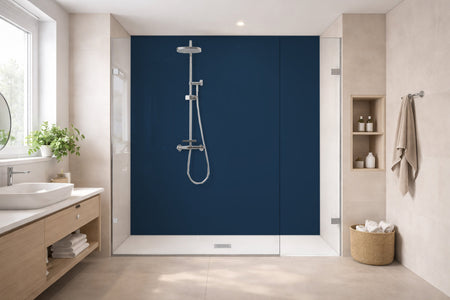 Toilettenrückwand Einfarbig RAL 5009 Azurblau