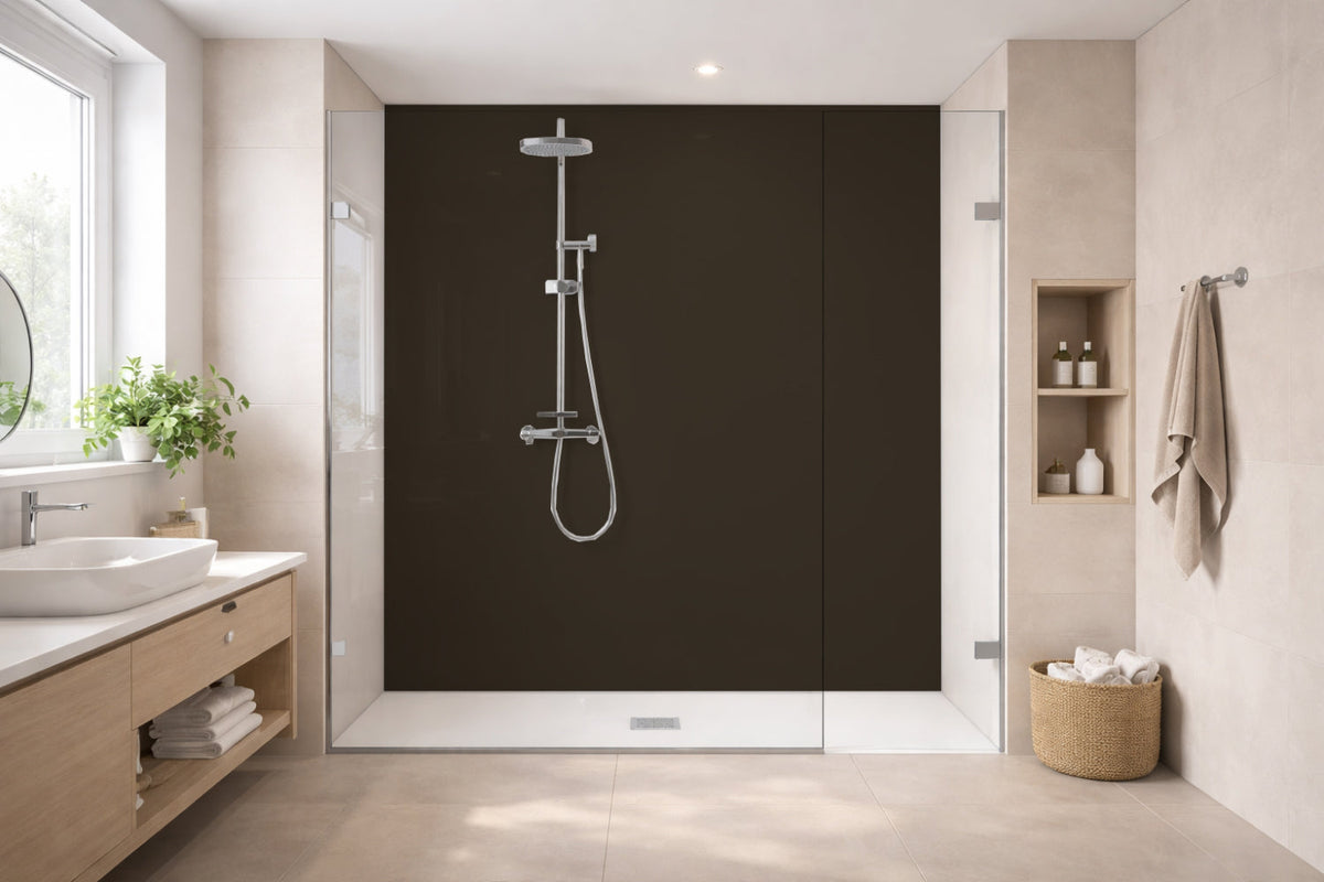 Toilettenrückwand Einfarbig RAL 6022 Braunoliv