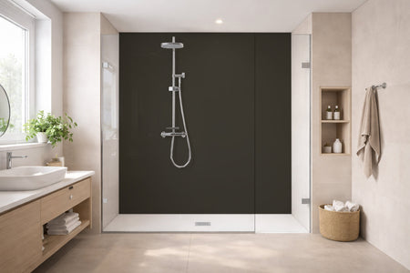 Toilettenrückwand Einfarbig RAL 6008 Braungrün