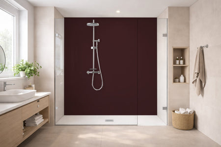 Toilettenrückwand Einfarbig RAL 3007 Schwarzrot