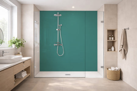 Toilettenrückwand Einfarbig RAL 6033 Minttürkis