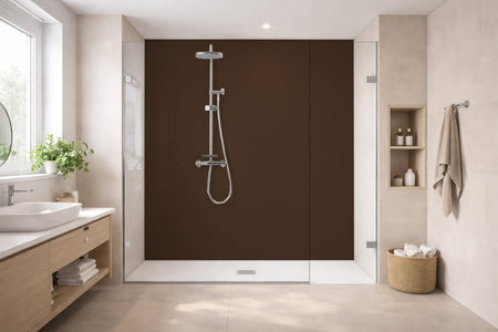 Toilettenrückwand Einfarbig RAL 8014 Sepiabraun