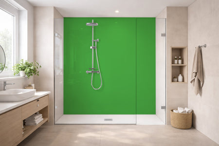 Toilettenrückwand Einfarbig RAL 6018 Gelbgrün
