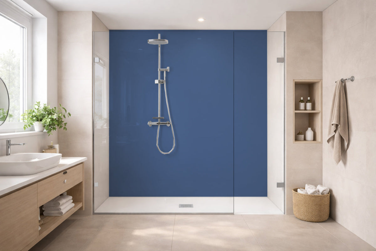 Toilettenrückwand Einfarbig RAL 5023 Fernblau