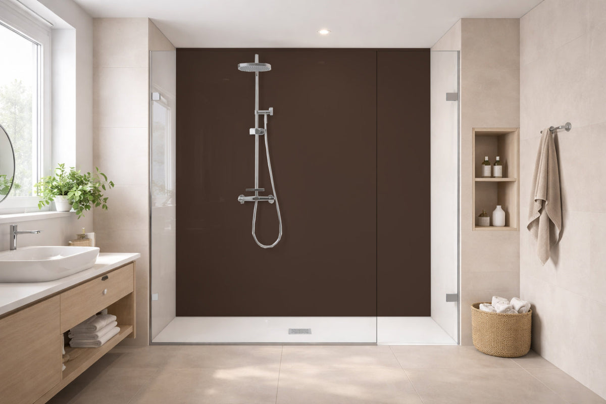 Toilettenrückwand Einfarbig RAL 8028 Terrabraun