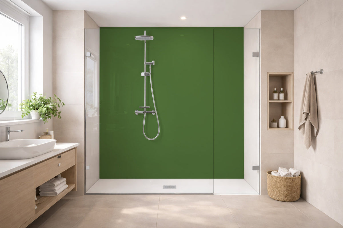 Toilettenrückwand Einfarbig RAL 6025 Farngrün