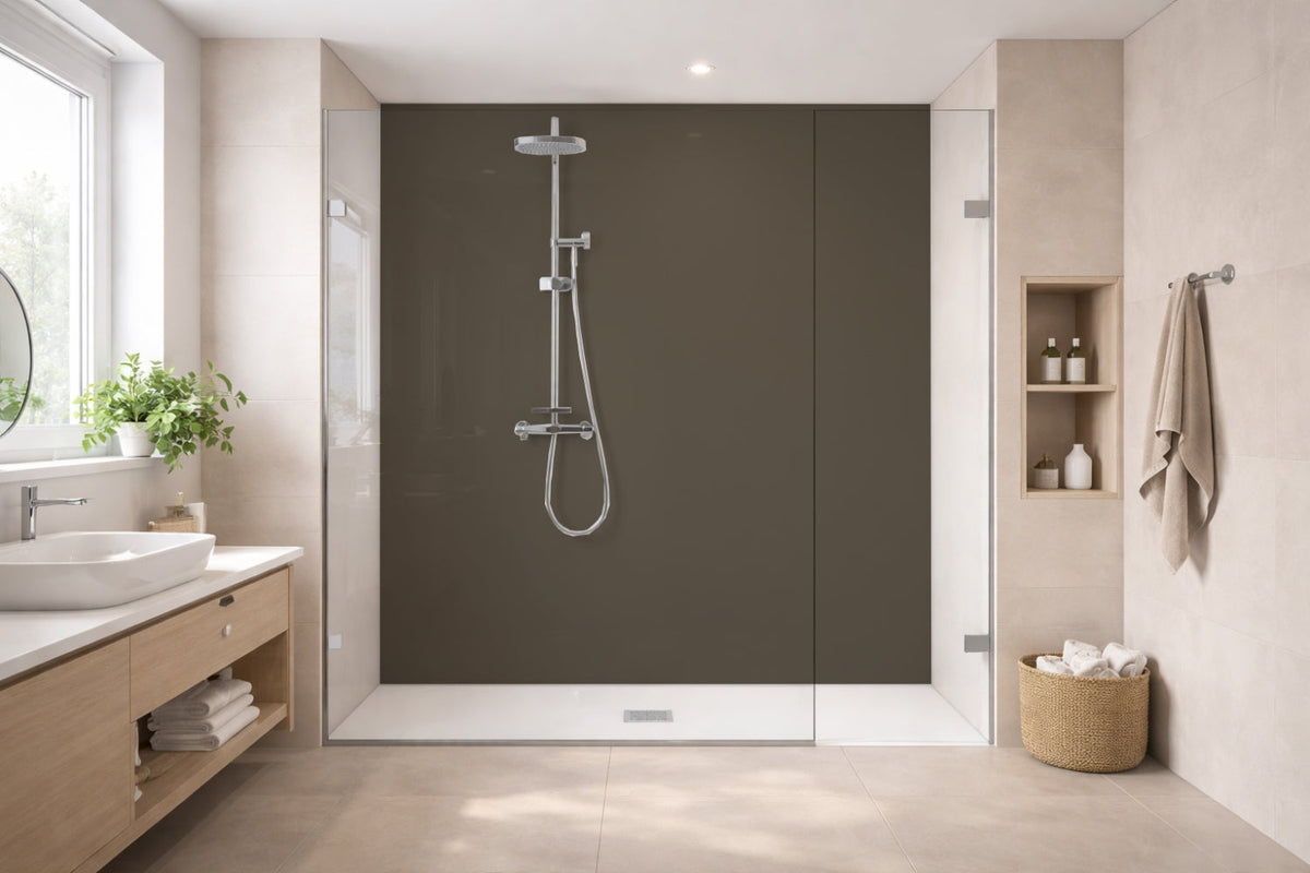 Toilettenrückwand Einfarbig RAL 7013 Braungrau