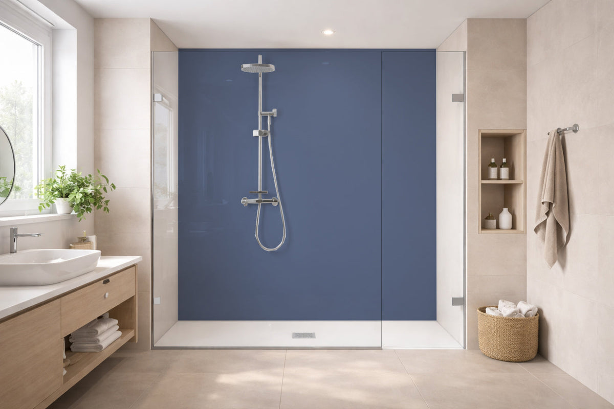 Toilettenrückwand Einfarbig RAL 5014 Taubenblau