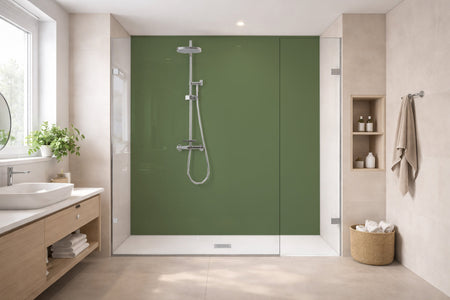 Toilettenrückwand Einfarbig RAL 6011 Resedagrün