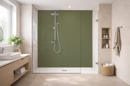 Toilettenrückwand Einfarbig RAL 6013 Schilfgrün