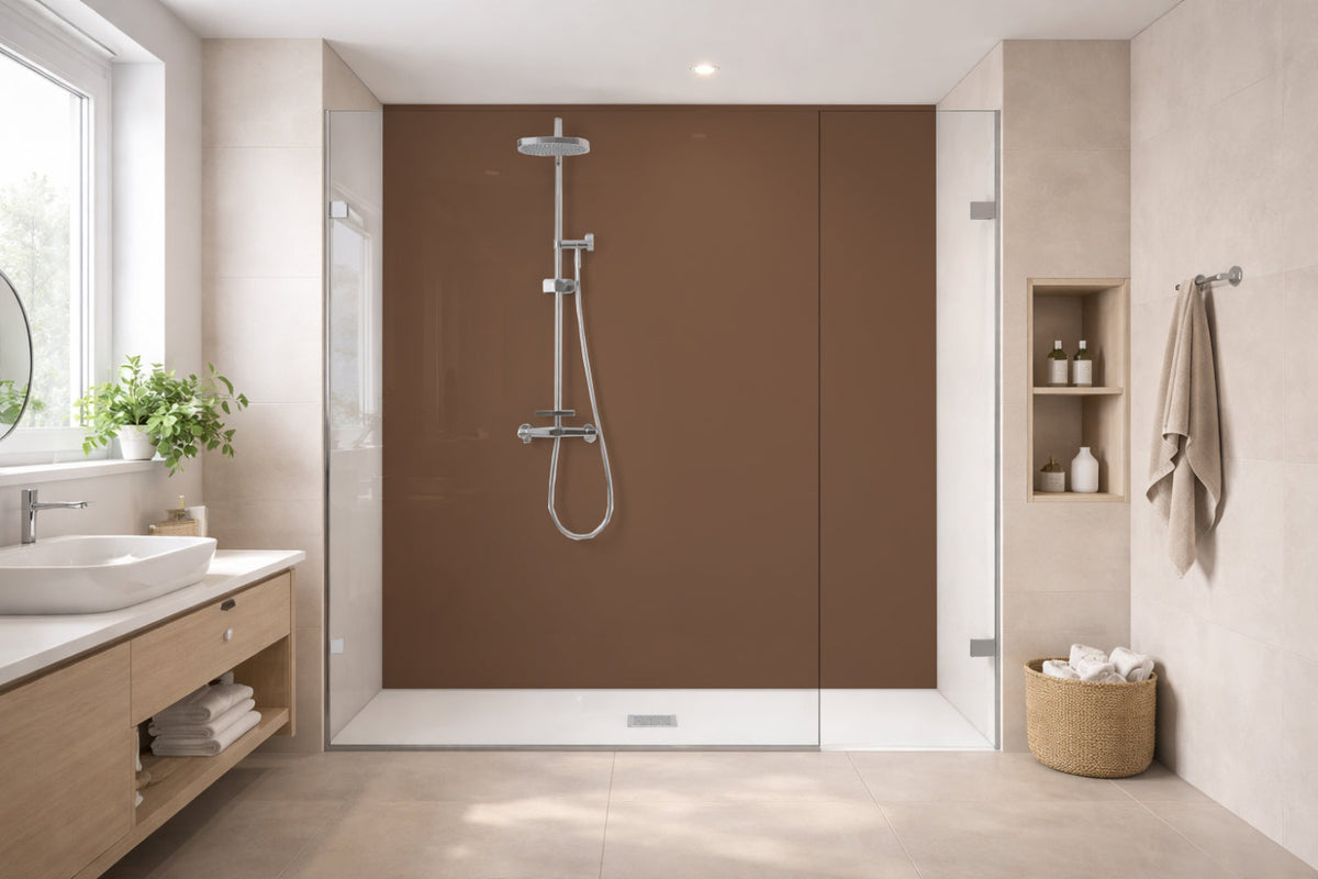 Toilettenrückwand Einfarbig RAL 8002 Signalbraun