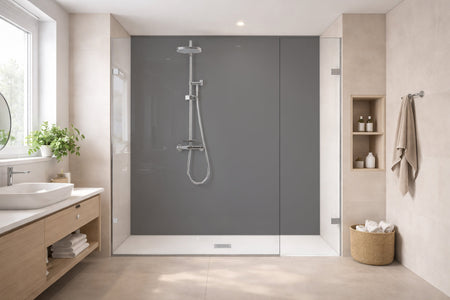 Toilettenrückwand Einfarbig RAL 9023 Perldunkelgrau