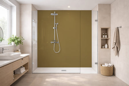 Toilettenrückwand Einfarbig RAL 1036 Perlgold