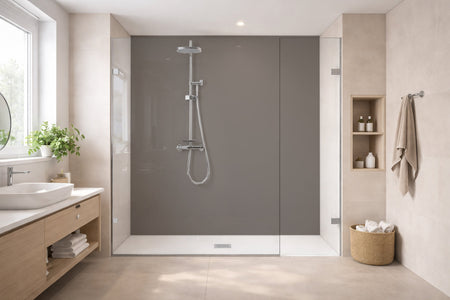 Toilettenrückwand Einfarbig RAL 7048 Perlmausgrau