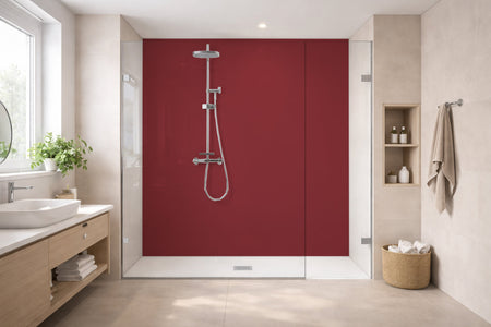Toilettenrückwand Einfarbig RAL 3022 Perlrubinrot